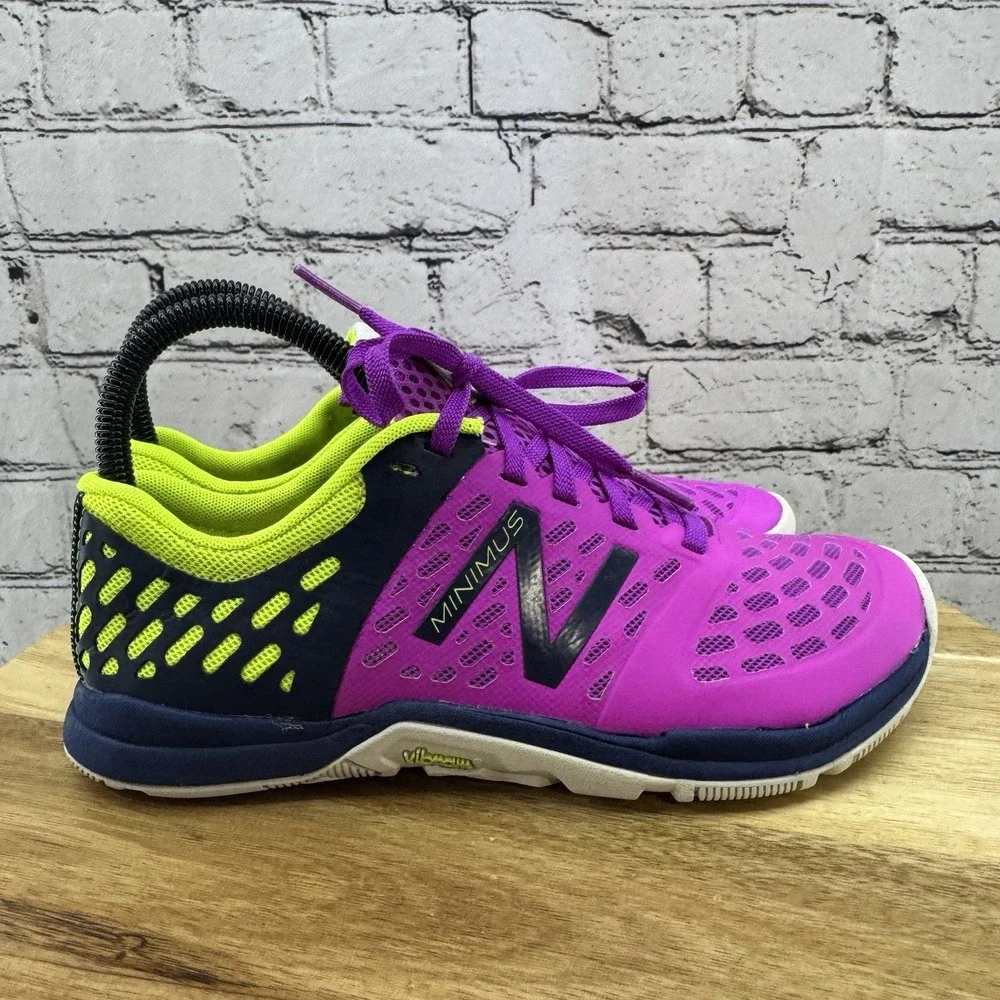 New Balance Women's Minimus Lightweight Purple Lime Training Shoes